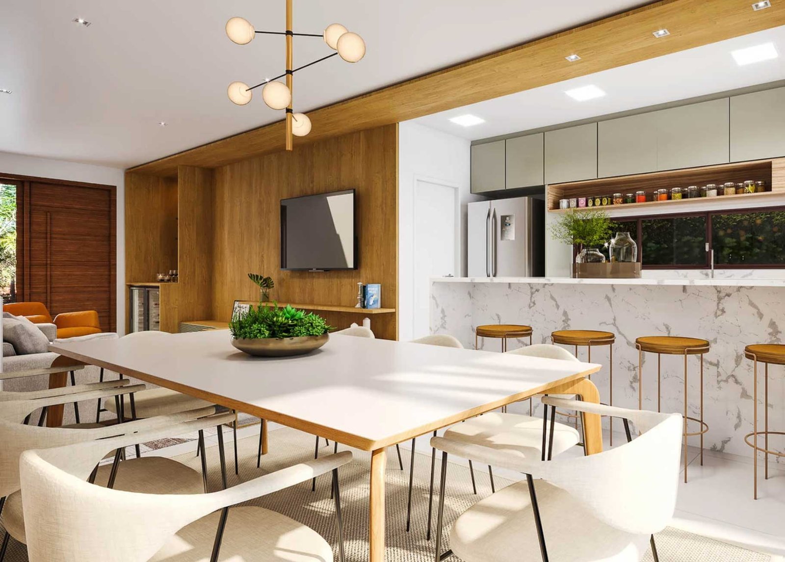 Ambiente integrado no Garden City